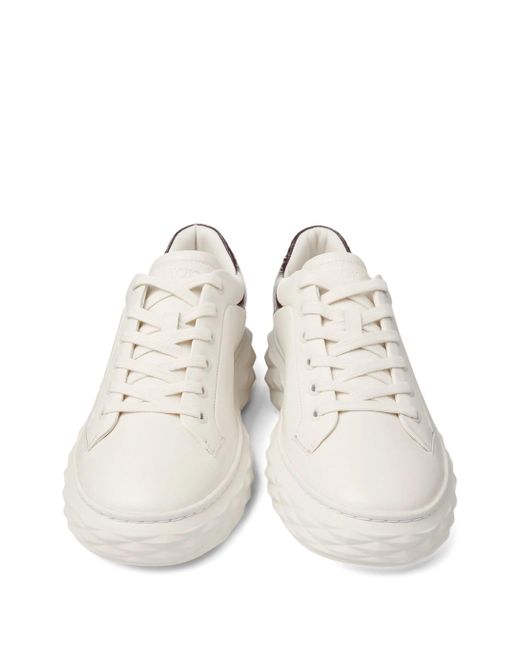 Jimmy Choo White Diamond Maxi Sneakers