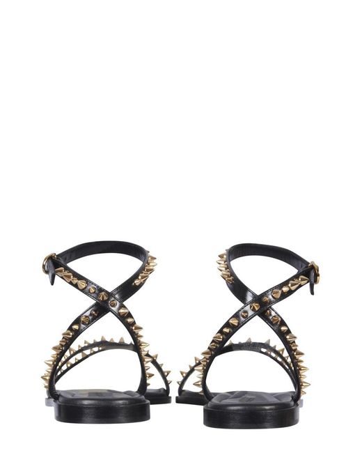 McQueen White Studded Sandals