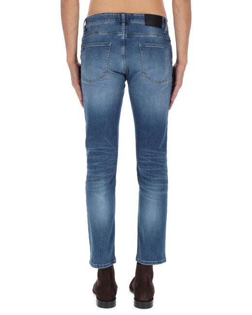 Boss Blue Cotton-Blend Jeans for men