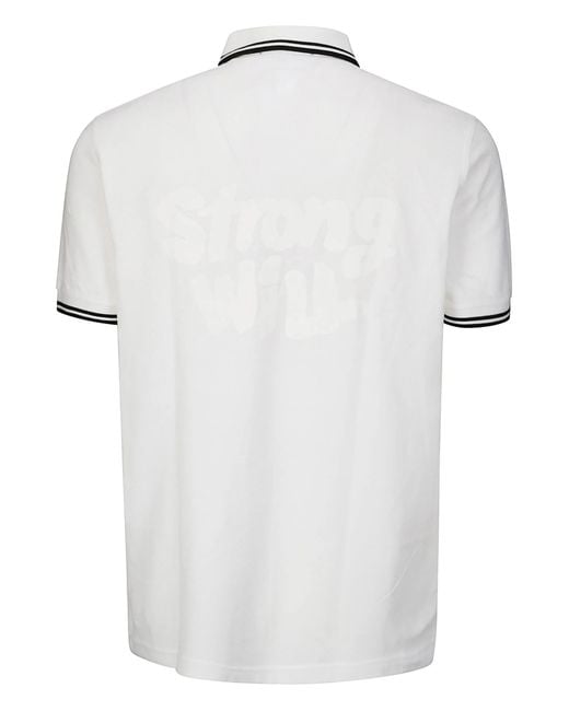 Comme des Garçons White Striped Trim Polo for men