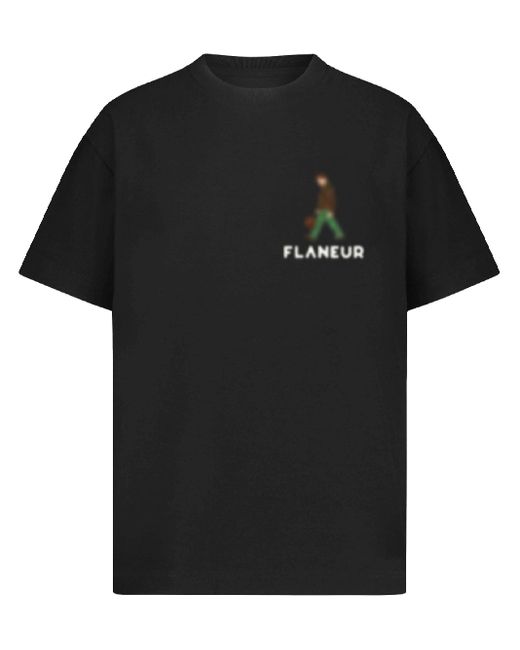 flâneur Verschwommener Kinderwagen drucken schwarzes T -Shirt in Black für Herren