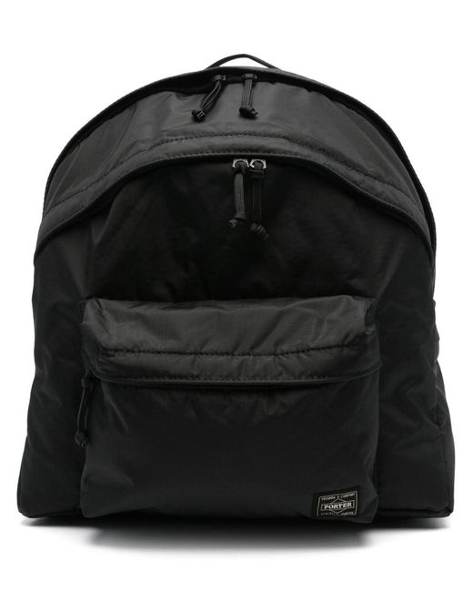 Mochila con parche del logo Porter-Yoshida and Co de hombre de color Black