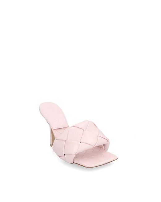 Bottega Veneta Pink Lido Mules
