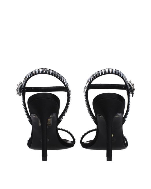 Stuart Weitzman Black Sandalen Frauen Satin schwarz