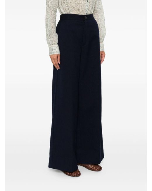 Forte Forte Cotton High Tailed Broek in het Blue