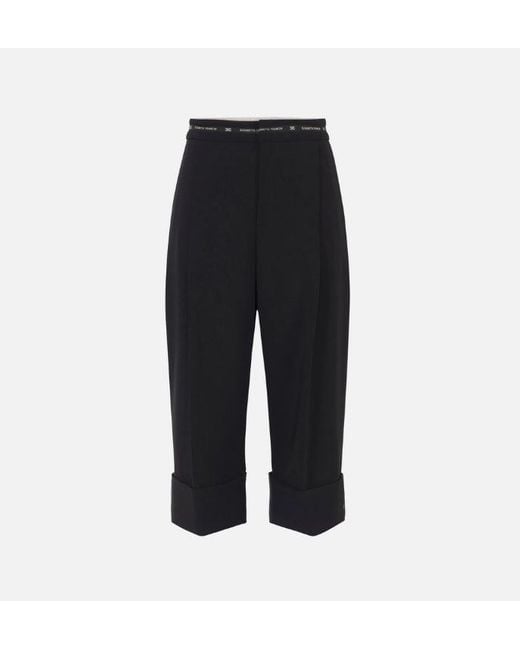 Bermuda Shorts avec bande de logo Elisabetta Franchi en coloris Black