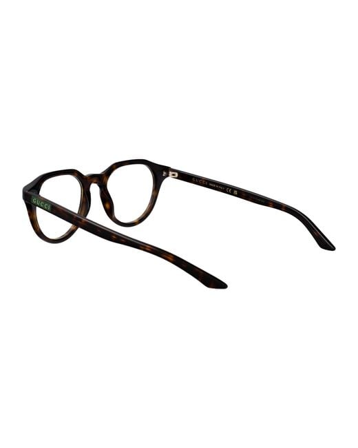 Gucci Black Round Optical Gg2083 O 002 for men