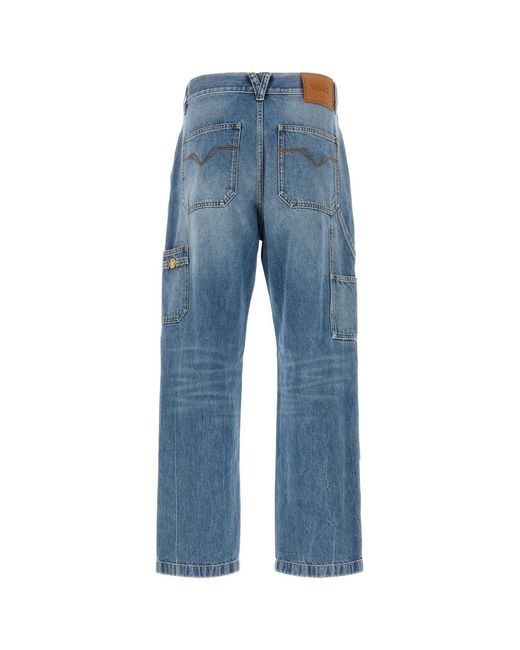 Versace Blue Regular Jeans for men