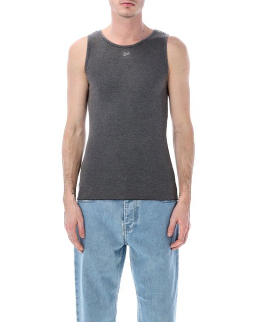 ERL Blue Ribbed Tank Top for men