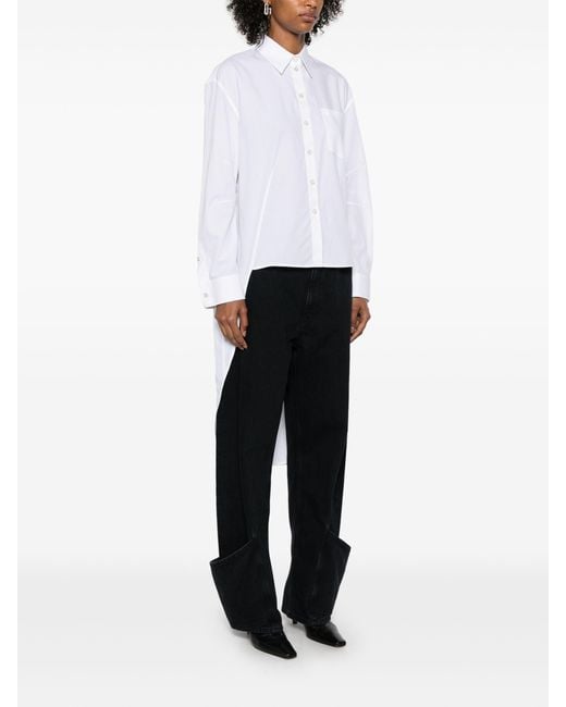 Helmut Lang White Apex Tail Shirt