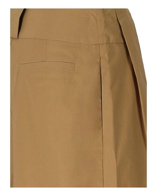 FEDERICA TOSI Natural Classic Khaki Shorts