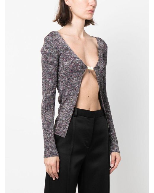 Gcds Black Logo Lurex Cardigan