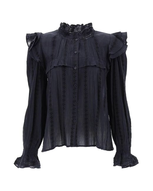 Shirt Jatedy avec les détails de Jacquard Isabel Marant en coloris Blue