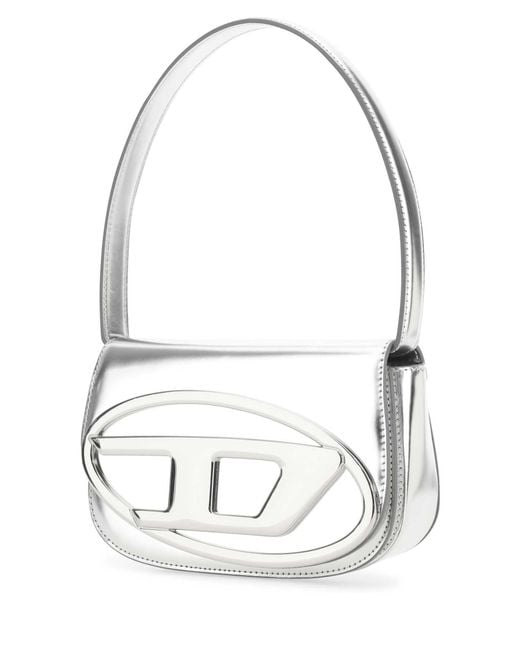 DIESEL Gray Cowhide Shoulder Bag