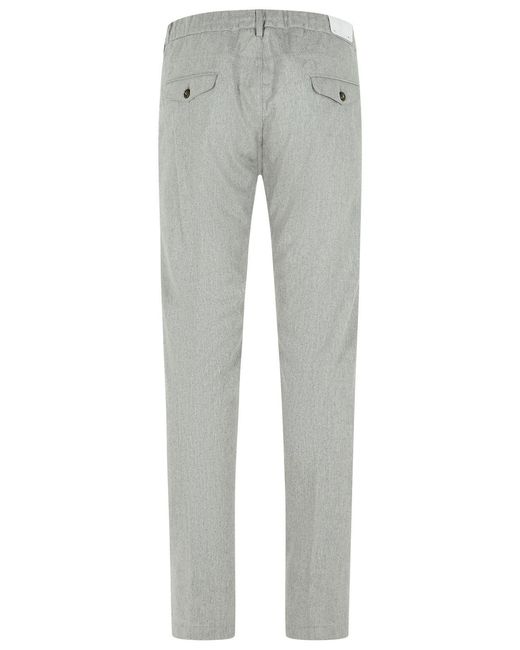 Eleventy Gray Light Wool Blend Trousers for men