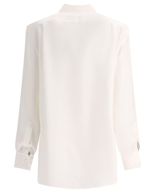 Burberry Silk Shirt in het White