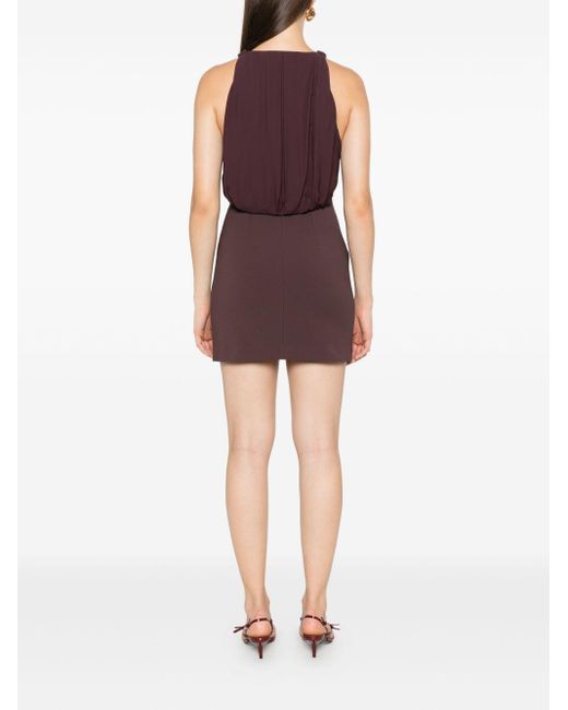 Elisabetta Franchi Purple Kleid Mit Zierkette