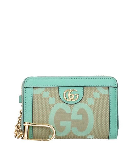 Gucci Green Ophidia /Aqua Fabric Document Holder