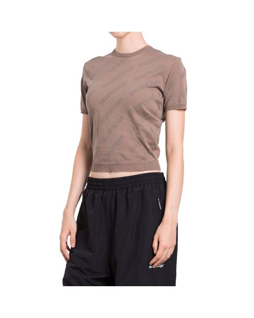 Balenciaga Brown Knitted Top