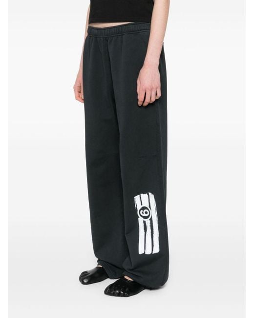 MM6 by Maison Margiela Gray Logo Cotton Sweatpants