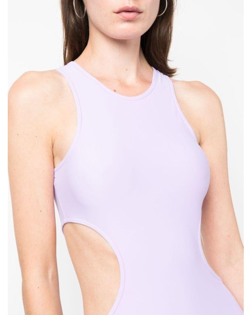 Reina Olga Purple Cut-Out Detail Short Dress