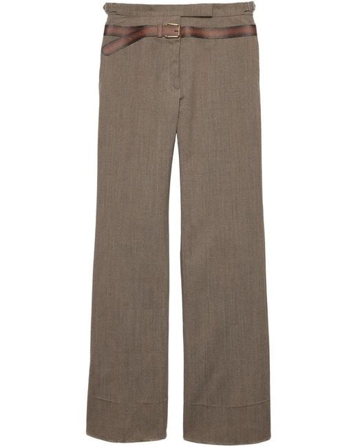 Prada Multicolor Pantaloni Lana Tec