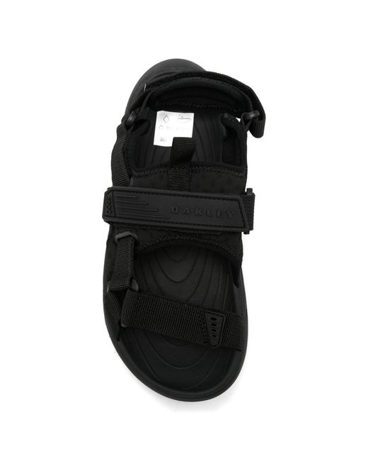 Oakley Black Lodo Detail Studio Strap Sandals