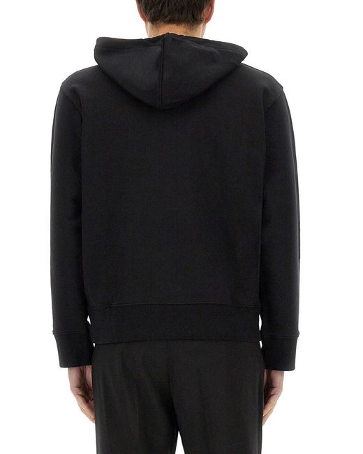 Courreges Black Cotton Sweatshirt For for men