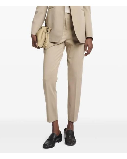 Max Mara Natural Pegno Straight-Leg Trousers