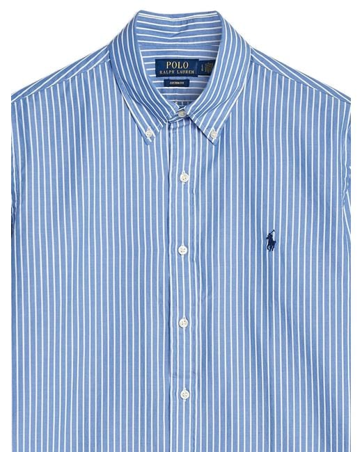 Polo Ralph Lauren Blue Long Sleeves Sport Stripes Shirt