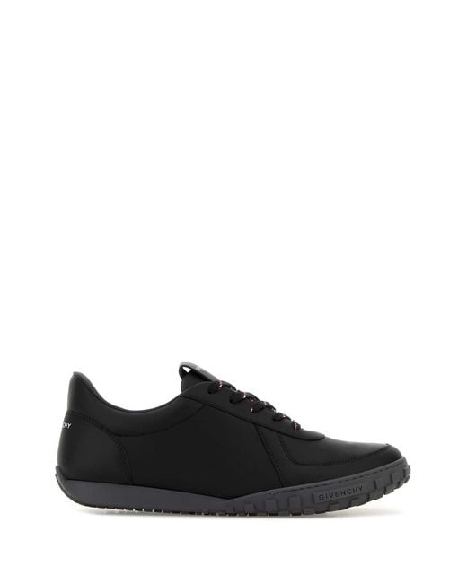 Givenchy Black Leather Glide Sneakers for men