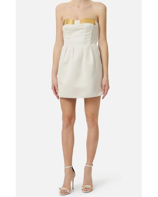 Elisabetta Franchi White Duchesse Mini Dress