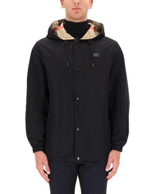 Burberry Black Reversible "Check" Jacket for men