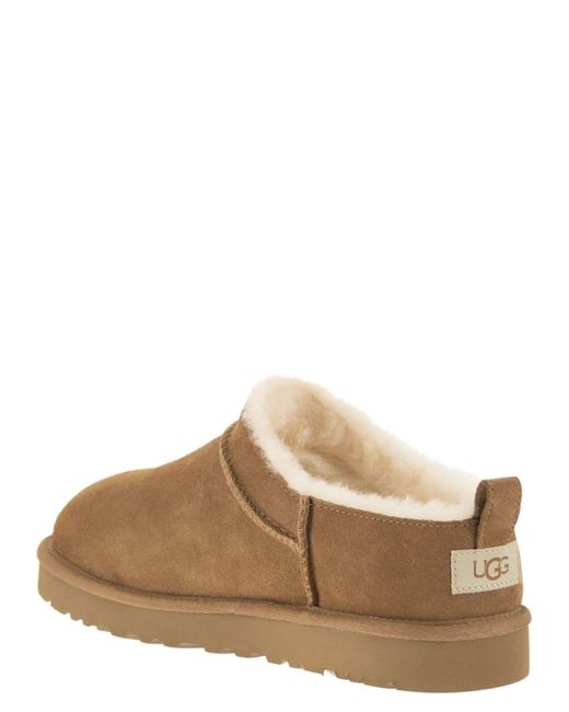 Ugg Brown Classic Micro Low Suede Ankle Boot for men