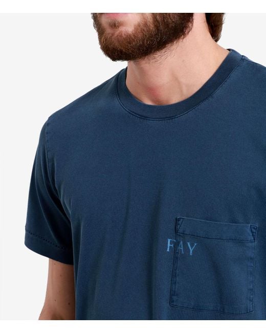 Camisetas de y polos azules Fay de hombre de color Blue