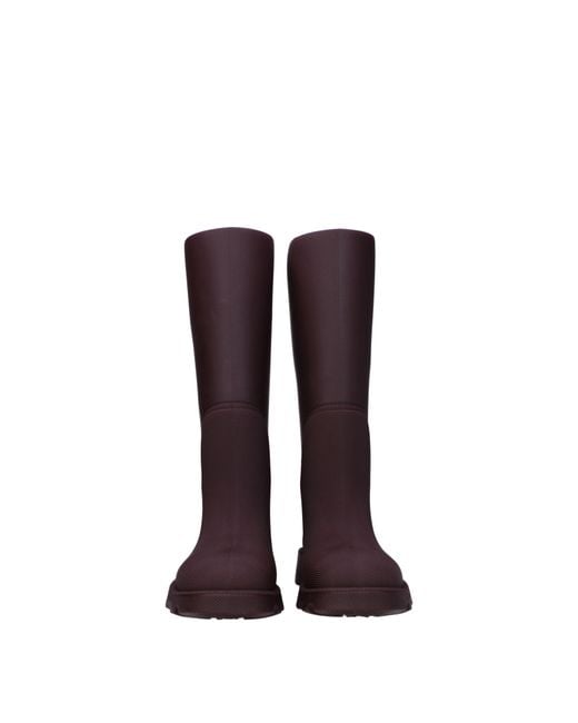 Burberry Purple Red Cotton Boot