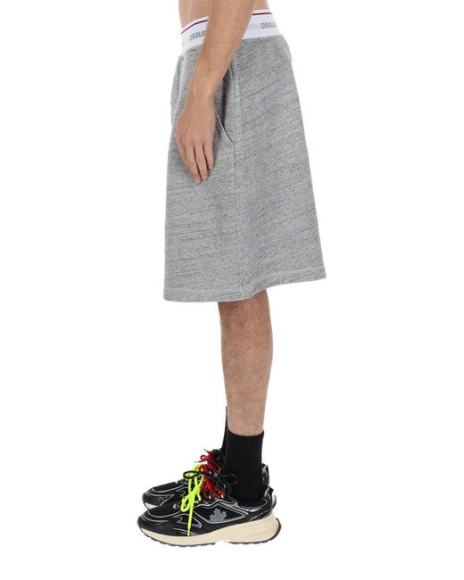 DSquared² Gray Oversize Fit Shorts for men