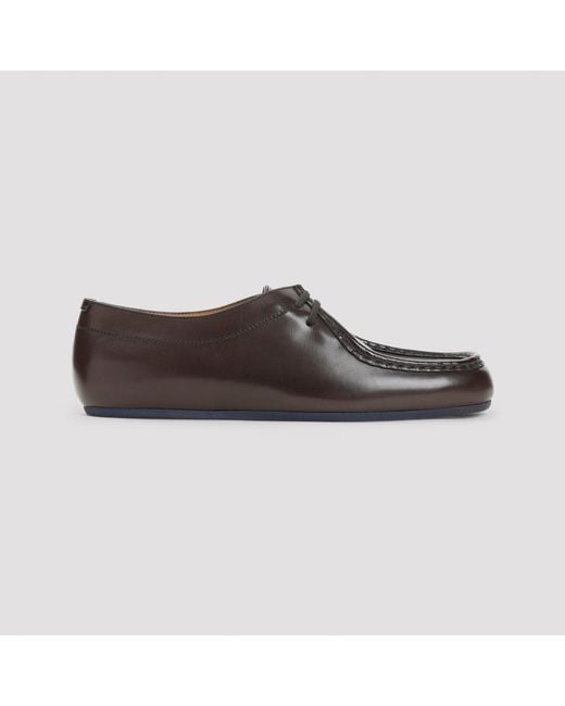 Jil Sander Brown Lace-Up