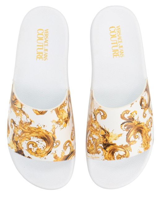 Versace Jeans Couture Metallic Polyurethane Flat