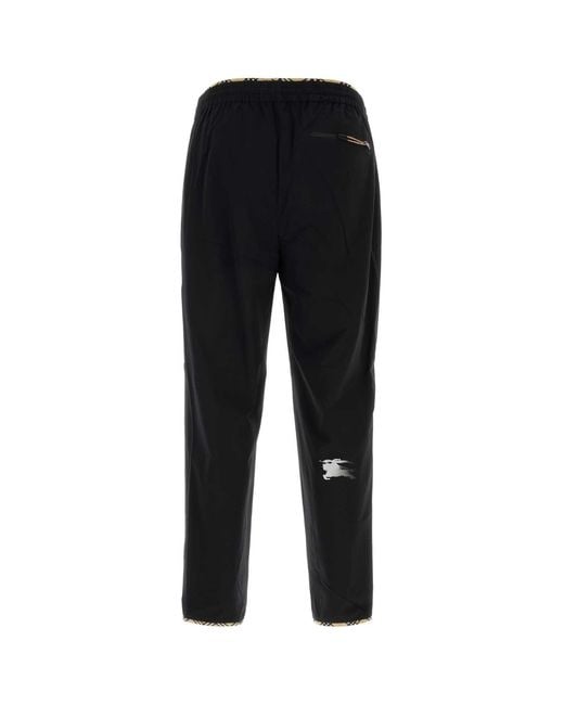 Burberry Black Stretch Nylon Joggers for men