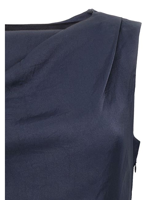 Theory Blue Silk Effect Dress