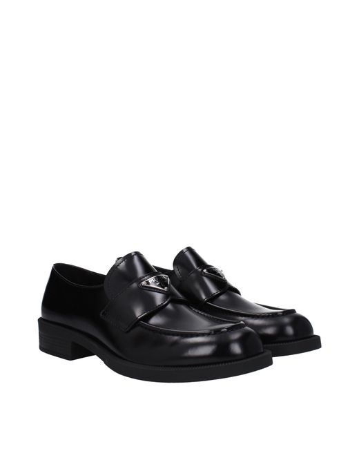 Prada Black Leather Loafers