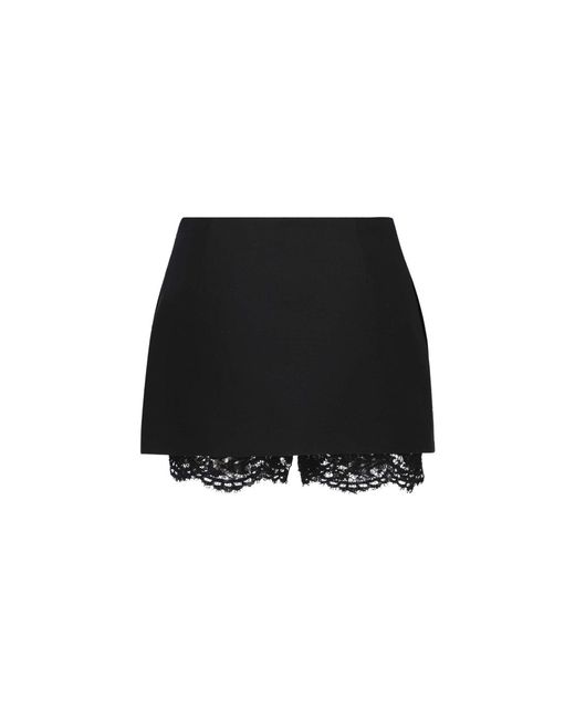Shorts de mezcla de algodón Valentino de color Black
