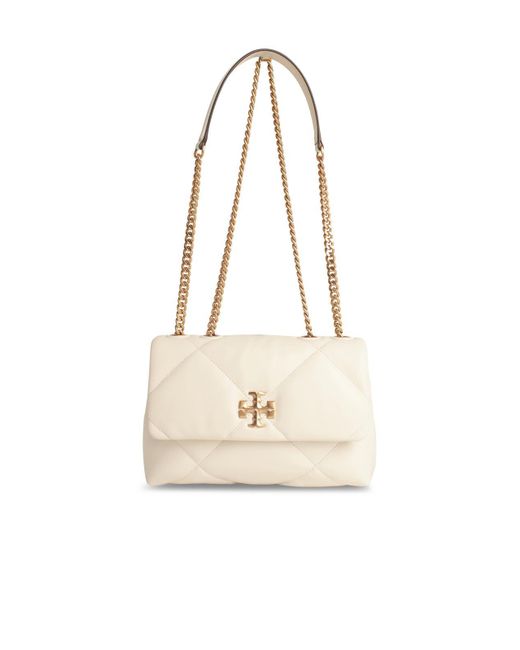 Tory Burch Natural 'Diamond' White Lear Crossbody Tasche