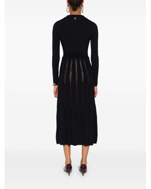 Twinset Black Doppelte Kleider schwarz