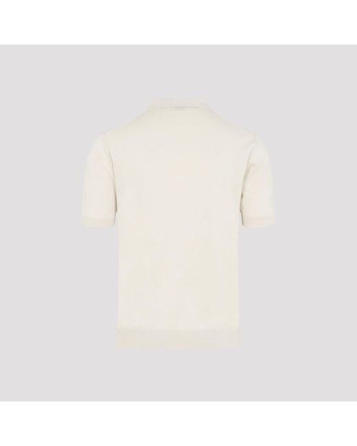 Etro White Knitted Polo