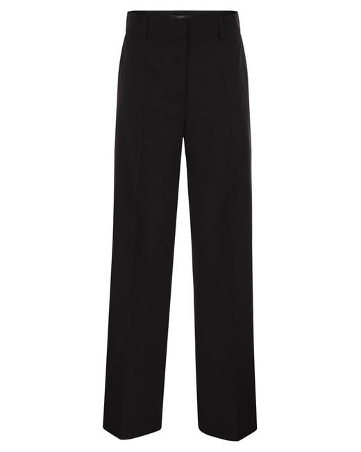 Weekend by Maxmara Black Weekend Max Mara Visivo Wool Palazzo Trousers