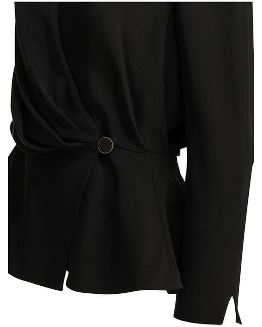 Chloé Casual Gedrapeerde Top in het Black