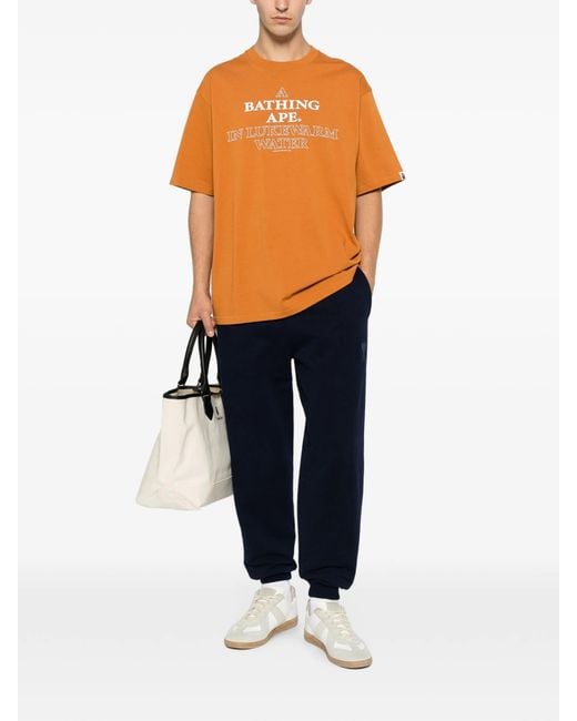 A Bathing Ape Orange Ape Head A Bathing Ape Relaxed Fit Tee M