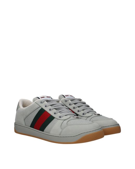 Gucci Gray Sneakers Fabric for men